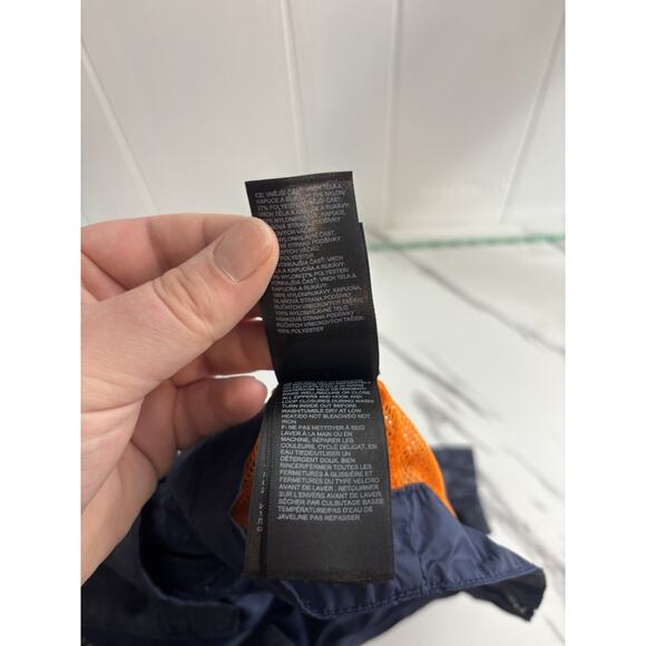 The North Face Boy’s Quinn Rain Jacket Blue Orange Zip Hooded Size XS - Picture 6 of 8